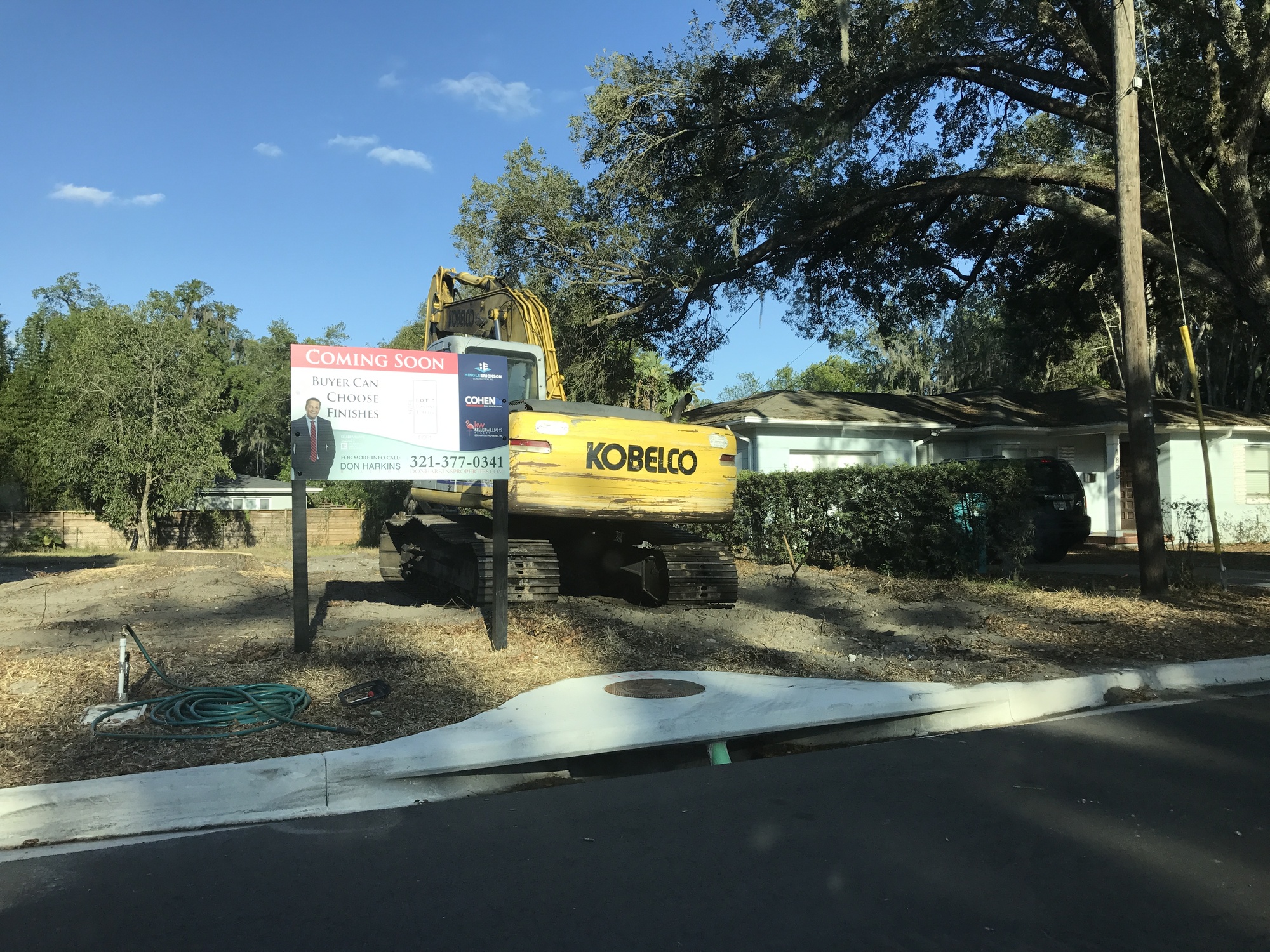 New home construction on Baker Street in Delaney Park, Orlando