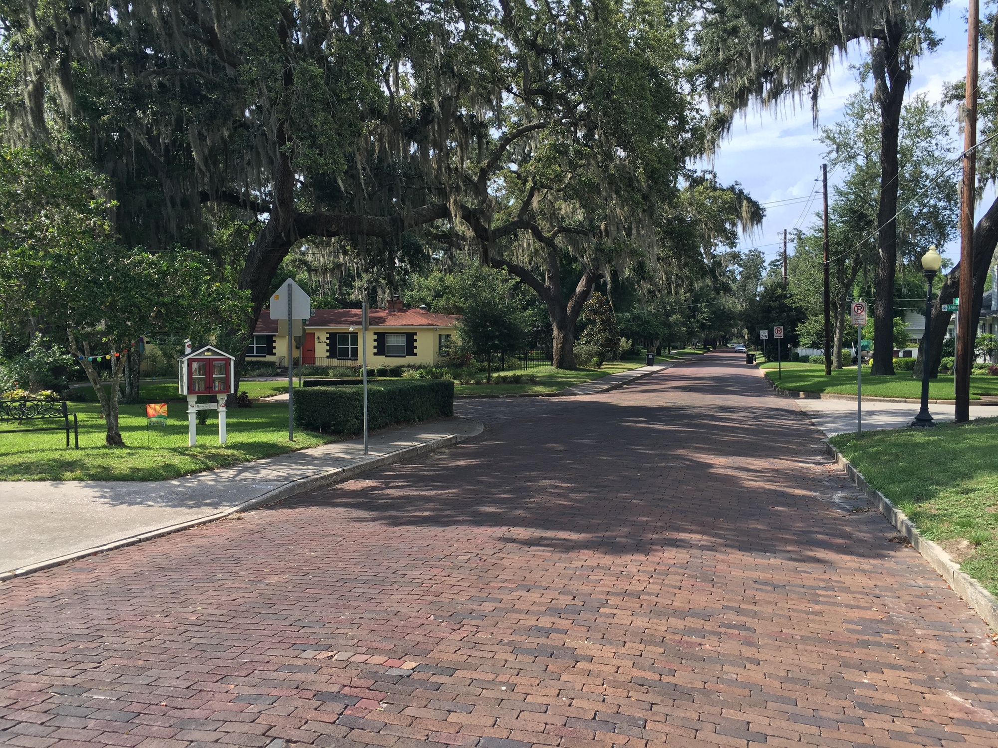 Brick-lined Lancaster Drive in Delaney Park, Orlando