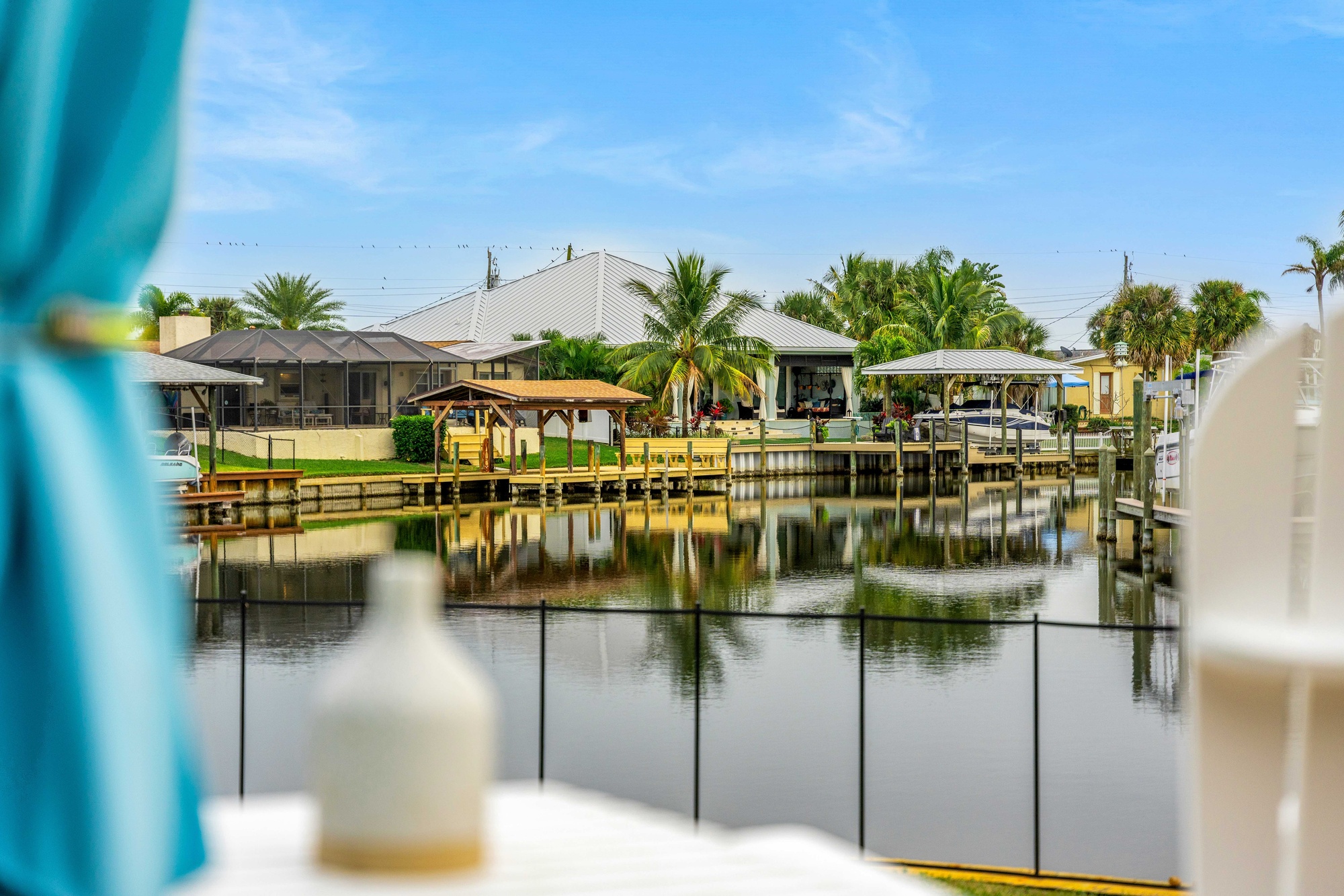 View down the canal from a Diana Shores dock