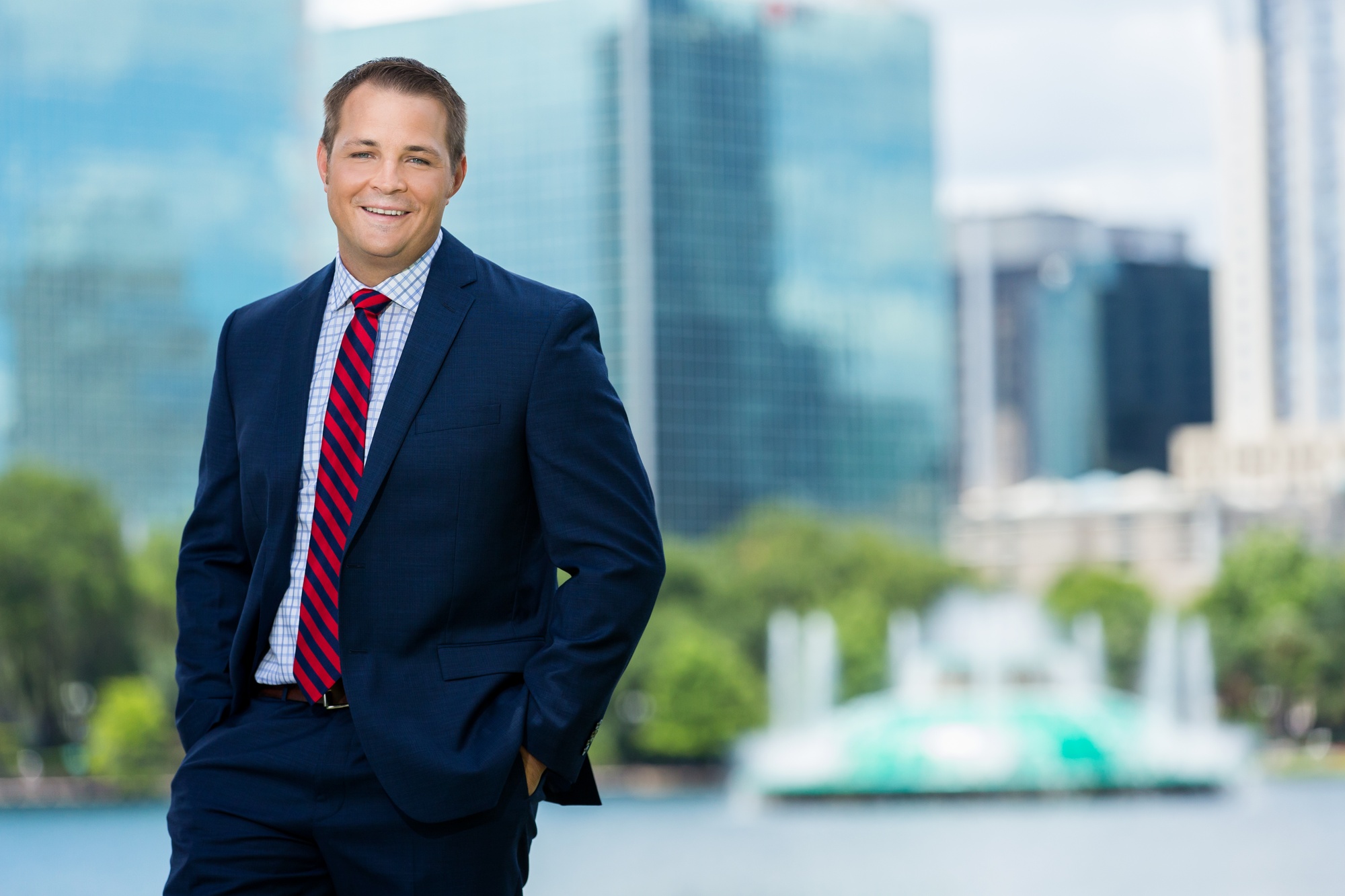 Don Harkins, Broker and Owner of Don Harkins Realty, photographed at Lake Eola in downtown Orlando